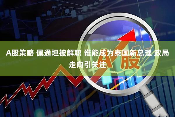 A股策略 佩通坦被解职 谁能成为泰国新总理 政局走向引关注