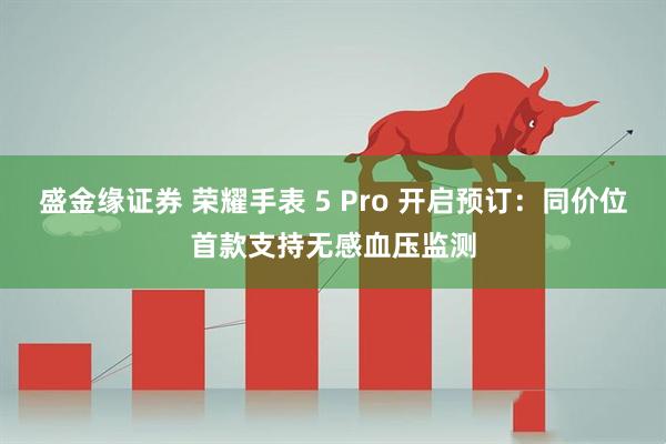 盛金缘证券 荣耀手表 5 Pro 开启预订：同价位首款支持无感血压监测